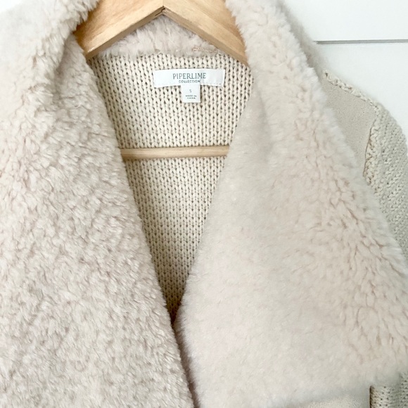 Cream Faux Suede Sweater (NWOT) - Picture 5 of 7